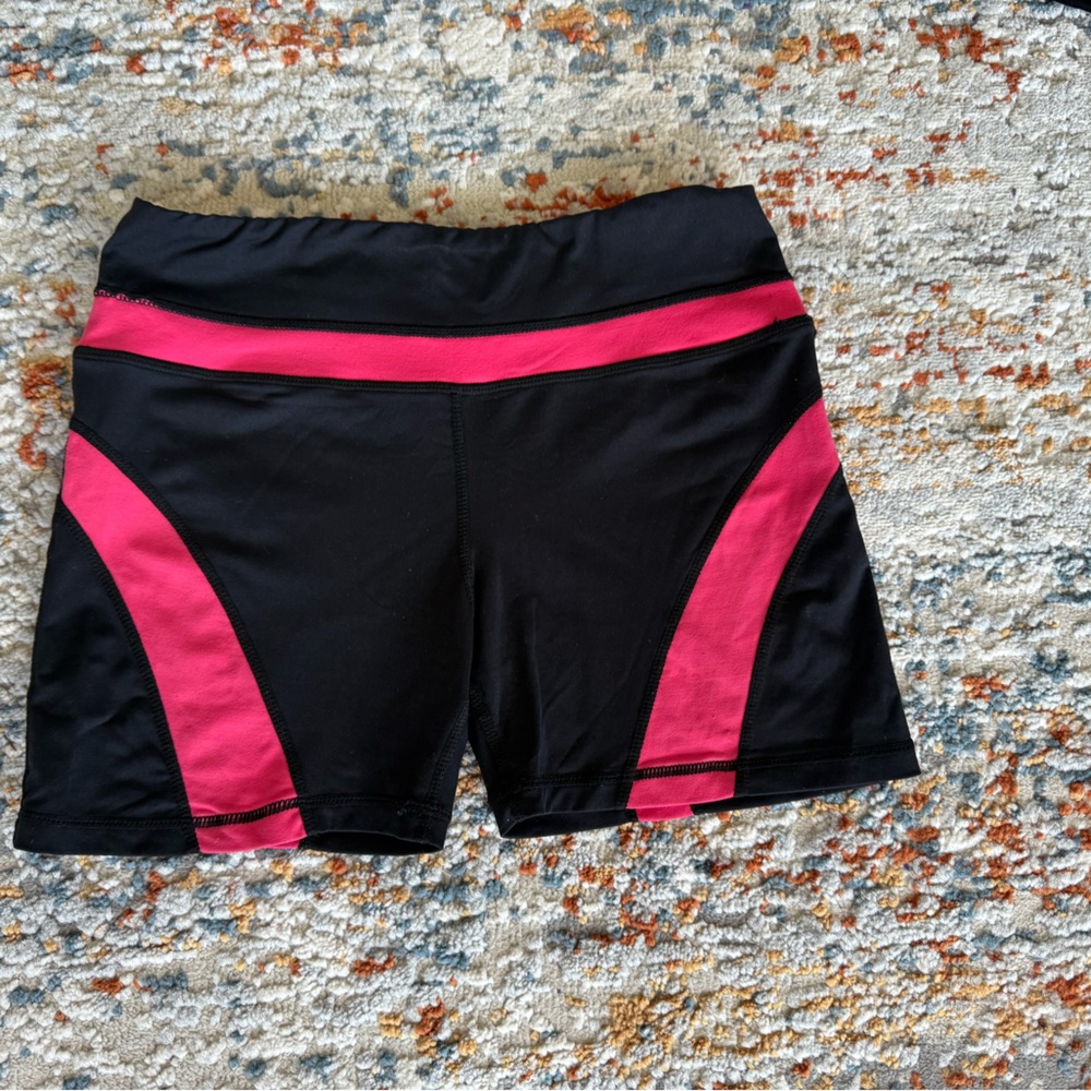 Central Park Black & Pink Athletic Shorts | Size Small